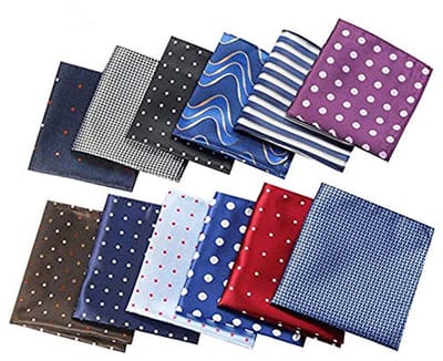 Herenpak Accessoires Set - 12 Stuks Incl. Zakdoeken en Kavaleerdoeken voor Bruiloft en Business in Diverse Designs