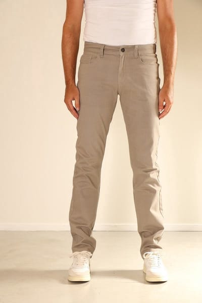 New Star - Nyon ecru printed broek heren New Star - maat 29/32