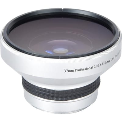 Objectif supplémentaire Silver Strong Applicability 37 mm 0,25X Super Fisheye pour objectifs d'appareil photo de calibre 37 mm gray