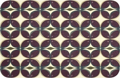 Badmat 60x40 cm - Antislip - Cirkel - Retro - Kleurrijk - Badmatten voor badkamer - Badkamermat - Douchemat - Badkamer mat