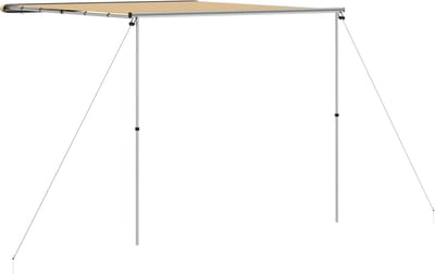 vidaXL - Luifel - voor - camper - en - caravan - 2,4x3x2,15 - m - beige