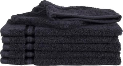 Homéé washandje Ruche zwart 16x24cm gekamde katoen 550g. m² 6 stuks