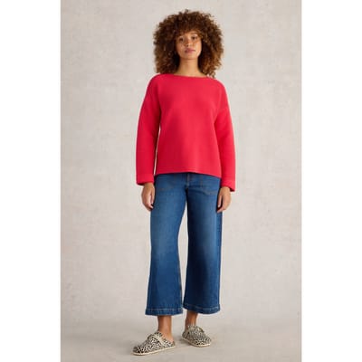 White Stuff Jana Jumper Bright Pink Maat: 10 | Gebreide Truien Outlet | Dames | Roze