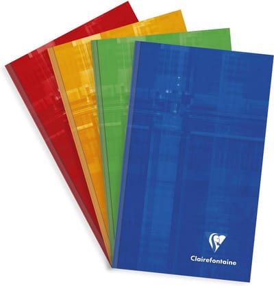 Set van 5 Gebonden Notitieboekjes 11x17cm Met Vierkant Raster - Assortiment Kleuren