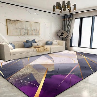 Modern Gouden Geometrisch Tapijt voor Woonkamer Grote Oppervlakte Decoratie Huiskleden voor Slaapkamer Zacht Antislip 200x300 Lounge Bankmat 80*160cm