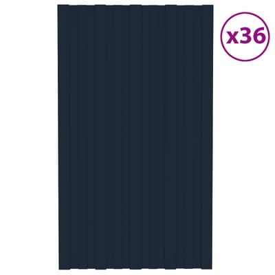 vidaXL - Dakpaneel - 36 - st - Antraciet - 80 - x - 45 - cm - Verzinkt - staal
