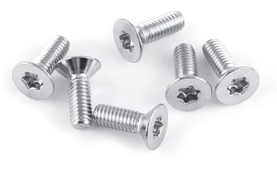 Dailygoods- Schroeven 50 Stuks - M4 Platte Kop - Roestvrij Staal - Verzonken - Steraandrijving - Zeven Lengtes 8-30mm - Machinebevestigingen