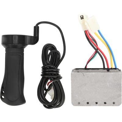 12V 250W 3-draads Borstelcontroller Verlengde Kabel Handgreep Set Elektrische Fiets Stuur gray