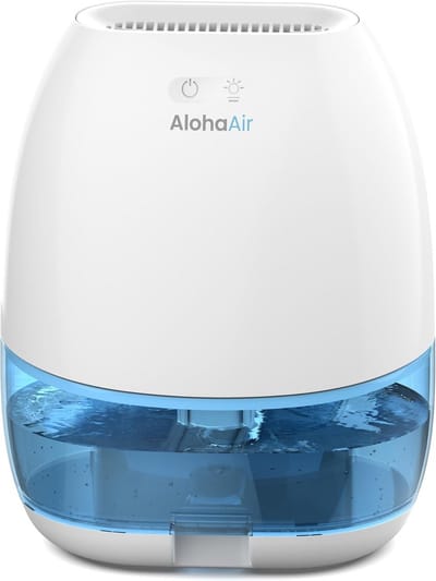 Luchtontvochtiger Kamer - Kleine Ontvochtiger - Vocht Bestrijden - Automatische Uitschakeling - 1 Liter Tank - Wit