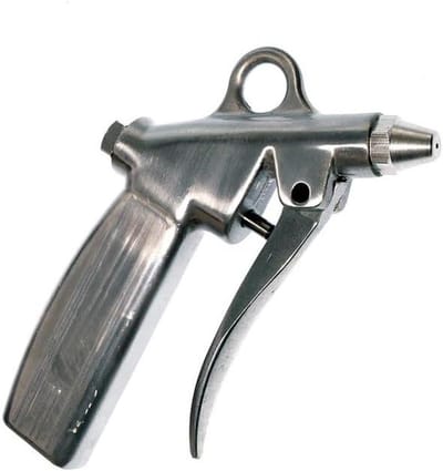 Perslucht Blaaspistool - Aluminium Sproeier - Werkplek Reinigen - Traploos Doseerbaar - 15 mm Mondstuk - Zilver