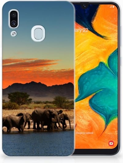 Samsung Galaxy A30 TPU Hoesje Olifanten