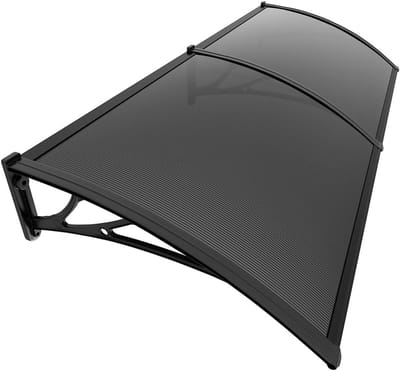 Luifel voor voordeur - Regenbescherming huis - Bescherming tegen weer - Robuust polycarbonaat dak - 200 x 80 cm - Antraciet