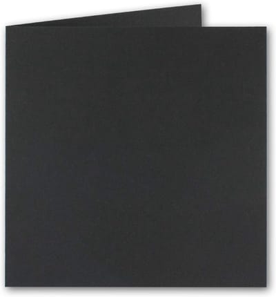 Vierkante vouwkaarten 15 x 15 cm - vintage kraftpapier gerecycled - zwart - 500 stuks - vormvast - geschikt voor printers - voor wenskaarten, uitnodigingen en meer