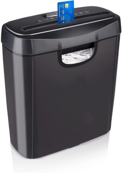 DnA® Papierversnipperaar - Papierversnipperaar Voor Thuis - Papierversnipperaars - Shredder - Zwart - 29cm x 14cm x 33cm