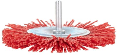 GEKO Ronde nylon borstel - schacht 6 mm - effectief reinigen - 100 mm - krasvrij