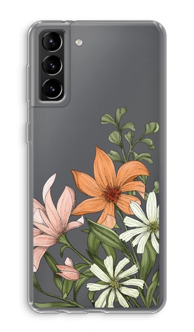 Case Company® - Hoesje geschikt voor Samsung Galaxy S21 Plus hoesje - Floral bouquet - Soft Cover Telefoonhoesje - Bescherming aan alle Kanten en Schermrand