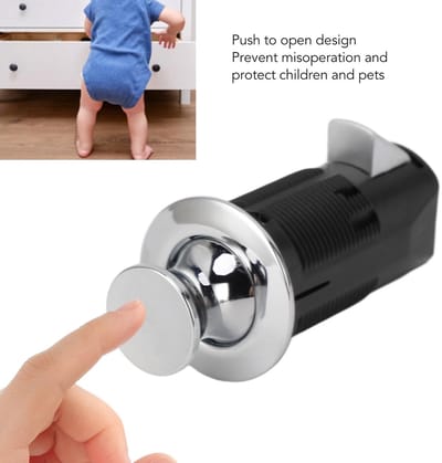 Dailygoods- Deuvergrendeling Push-to-Open - Kastslot - Veilig Ontwerp - Kastsloten Baby - Eenvoudige Installatie - Duurzaam Zinklegering/ABS