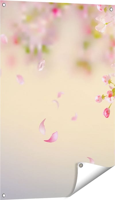 Gards Tuinposter Appelbloesem - Bloemen - 60x90 cm - Tuindoek - Tuindecoratie - Wanddecoratie buiten - Tuinschilderij