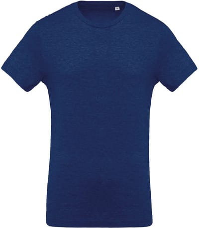 Kariban Heren Organische Bemanningsleden Hals T-Shirt (Oceaan Blauwe Heide)