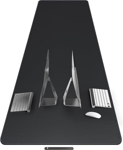Leren Bureau Mat XXL, 210 x 90 cm, Extra Grote Bureau Onderlegger voor Computer, Ideaal als Muismat en Bureau Accessoire