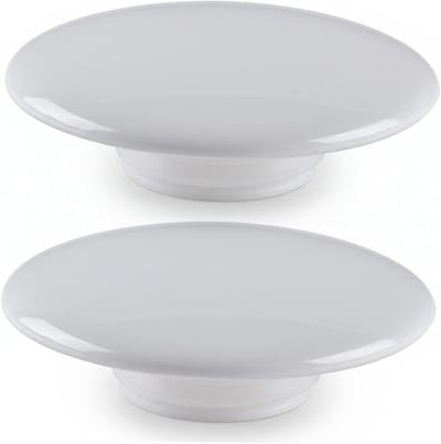 Spoelbakdeksel Set - Afsluitkap Wastafel - Water Stroom Beheer - Push-Pop Mechanisme - Set van 2 - Wit