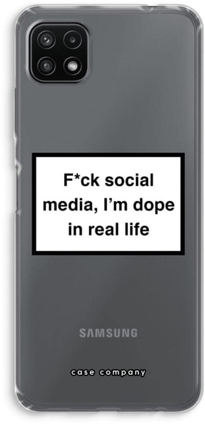 Case Company® - Hoesje geschikt voor Samsung Galaxy A22 5G hoesje - I'm dope - Soft Cover Telefoonhoesje - Bescherming aan alle Kanten en Schermrand