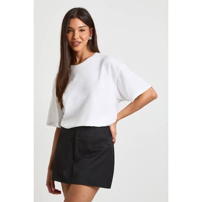 boohoo Dames Getailleerde Skort met Voorzakken | Black | Maat: 6