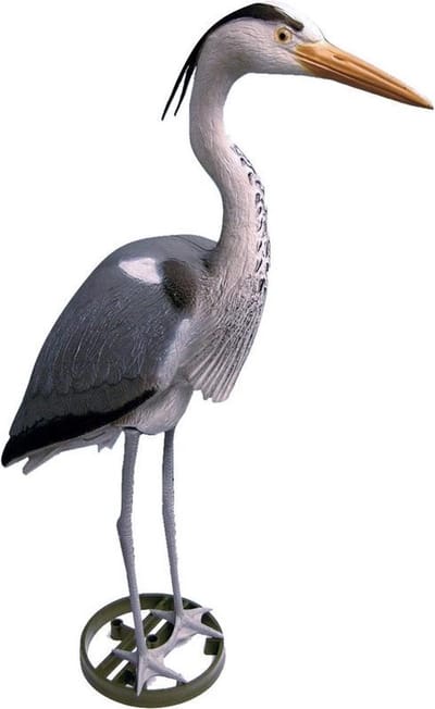 Plastic reiger vogel 87 cm vijver decoratie/verjager - Vogelverschrikkers/vogelverjagers artikelen - Kunststof decoratie dieren
