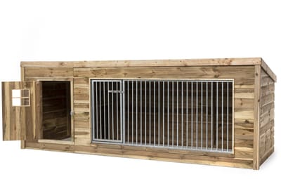 Hondenhok Luna XL - Hondenhok hout - Hondenhok buiten - Hondenhuis - Hondenkennel - Hondenhok grote honden - Hout in Stijl