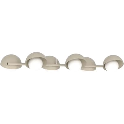 EMIBIG LIGHTING Hanglamp BOOM, beige, lengte 88 cm, 6-lamps, metaal/glas