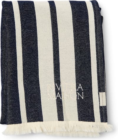 Riviera Maison Plaid rechthoek Blauw - Jeron Decoratie deken 180x130, Bankdeken - Katoen, Viscose