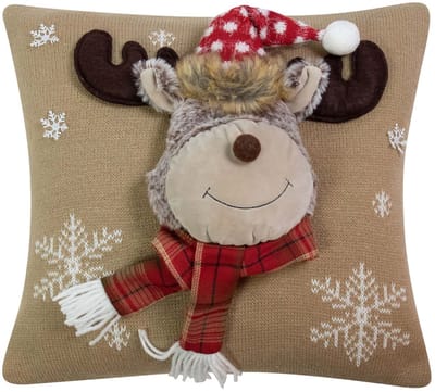 Knitted Rudolf 2 kussen beige 40x40cm