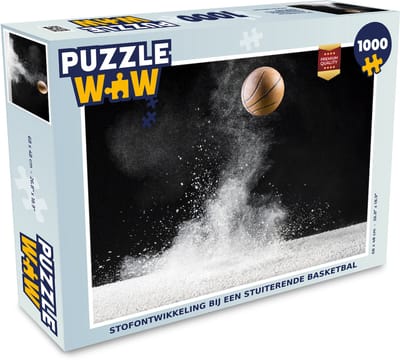 Puzzel Stofontwikkeling bij een stuiterende basketbal - Legpuzzel - Puzzel 1000 stukjes volwassenen