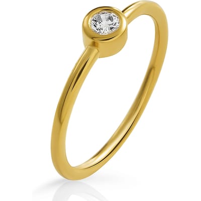 Orphelia 'Classic' Dames 925 Sterling Zilveren Ring - Goud ZR-7526/G
