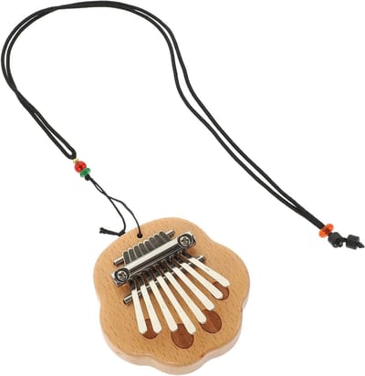 Vinger Piano - Mini Kalimba - Muziek Leren - 8 Tonen - 6.9 x 6.9 cm - Bruin