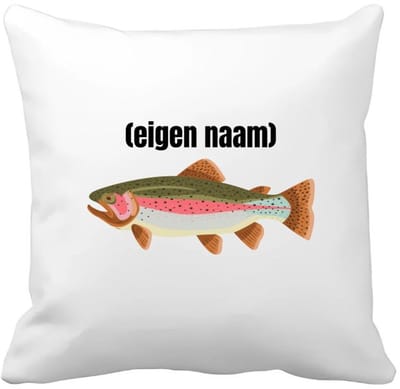 Akyol - vis met eigen naam Kussen hoes - Vis - vissen liefhebbers - iemand die houdt van vissen - verjaardag - cadeau - kado - 40 bij 40 cm