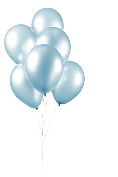 100 Parel Licht Blauwe Ballonnen - Ballonnen - 30 cm - 100 stuks - Licht Blauw