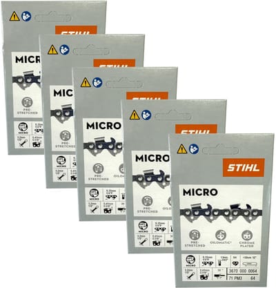Stihl 5x 1/4" Picco Micro 3 (PM3) zaagketting 30 cm 1/4" P 1,1 mm 64 TG 5 stuks ( 5x 36700000064 )