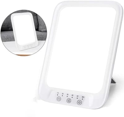 LED-lichttherapielamp, TL-lamp, met timer, 3 kleurtemperaturen, 10 helderheidsniveaus, touchscreen, USB-interface.