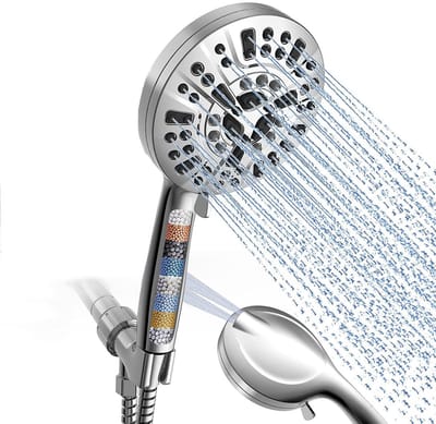 Handdouche Rain Shower – 10 Standen – Hoge Druk & Waterbesparend – ABS Chroom – douchekop regendouche – Luxe douchekop - Chrome