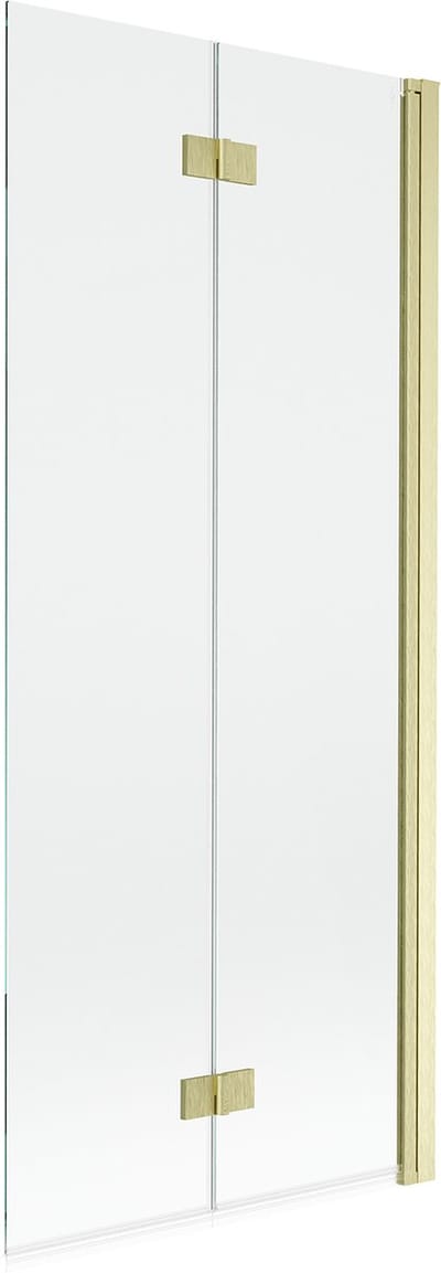 Mexen Mist badscherm 2-delig rechts 80 x 150 , transparant, goud geborsteld - 8A9-080-002-55-00-P