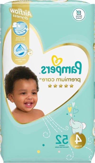 Babyluiers Maat 4 - Wegwerpluiers Baby - Huid Bescherming - Dermacomfortlaag - 52 stuks - Wit