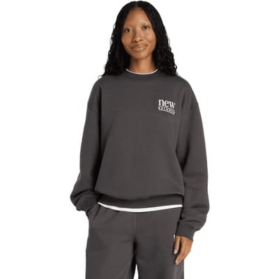 New Balance fleece Sweatshirts Dames - Zwart - Maat L - Katoen Jersey