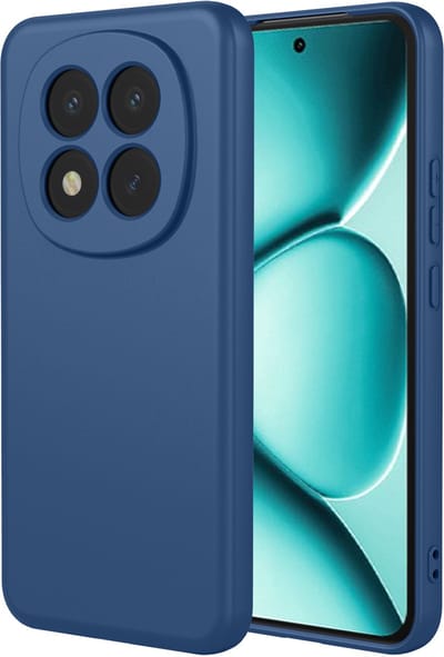 MobyDefend Hoesje - Geschikt voor Xiaomi Redmi Note 15 Pro Plus 5G - Matte Siliconen Backcover - Blauw