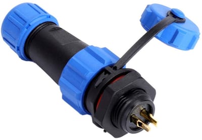 Dailygoody - Luchtvaart Connector - Waterdichte 2Pin Stekker - Zwart - IP67 - Betrouwbare Aansluiting - Geschikt voor Diverse Toepassingen - Compacte