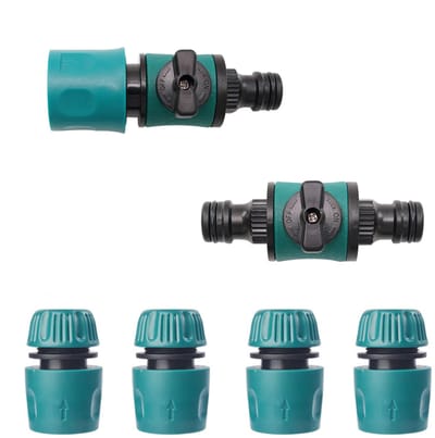 Dailygoods - Quick Release in Line Afsluitventiel - Tuinslang Snelle Verbinding - Duurzaam ABS-Plastic - Slanguiteinde Connector - Geschikt vo...