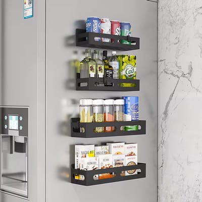 Lanphen™ Magnetic Spice Rack Organizer – Fridge & Kitchen Storage Shelf