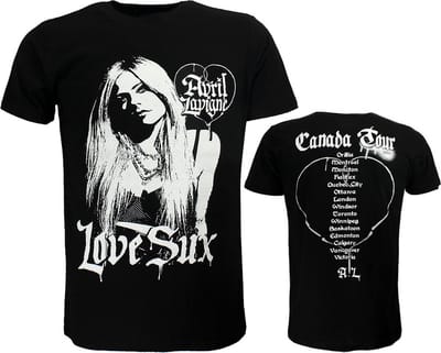 Avril Lavigne Love Sux Tour T-Shirt - Officiële Merchandise - S