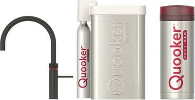 Quooker Fusion Round Zwart met PRO3 Boiler + CUBE