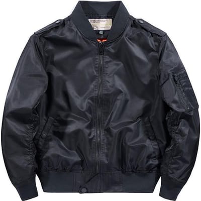 Lente en Herfst Pilotjack Heren Baseball Jersey Grote Maat Losse Tooling Jas Heren Luchtmacht Vliegpak Heren 4XL black
